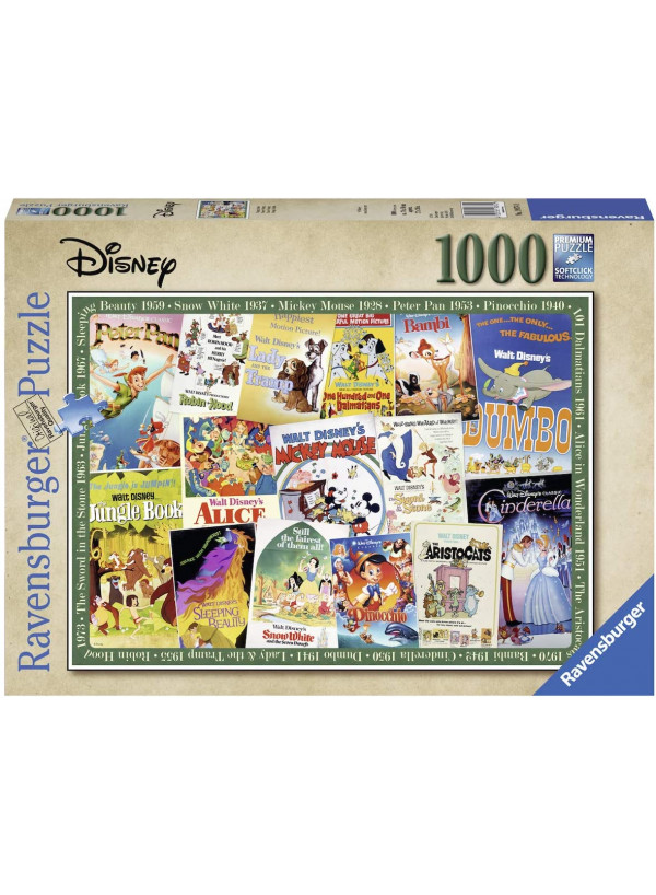 Ravensburger Disney Vintage Movie Posters 1000 Piece Jigsaw Puzzle