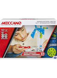 Meccano Set 3 Geared Machines S.T.E.A.M. Building Kit With Moving Parts