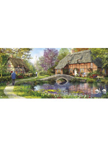 Gibsons Cottage By The Brook 636 Piece Jigsaw Puzzle