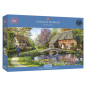 Gibsons Cottage By The Brook 636 Piece Jigsaw Puzzle