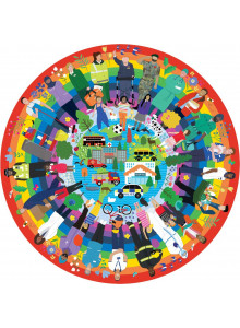 Gibson Rainbow Heroes 500 Circular Piece Jigsaw Puzzle