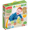 Quercetti - Chunky Peggy Playbio - Classic Stacking Peg Toy Made With Eco-Friendly Bioplastic