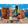 Playmobil Stunt Show Motocross With Fiery Wall 70553