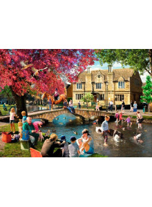 House Of Puzzles 1000 Piece Jigsaw Puzzle Picnic By The River