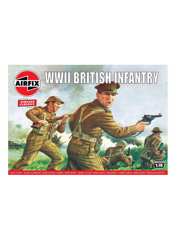 Airfix Vintage Wwii British Infantry N. Europe 1/76 A00736v