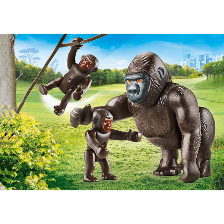 Playmobil Zoo Gorilla With Babies 70360