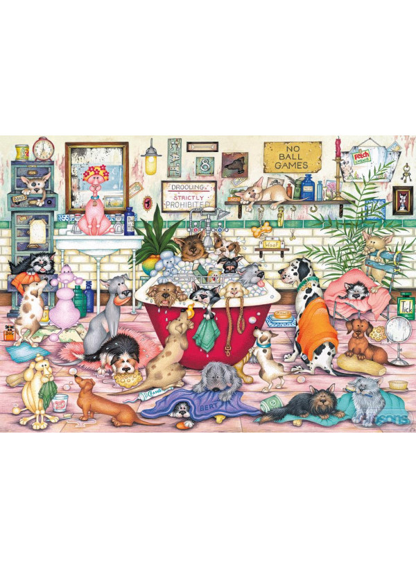 Gibsons Berts Bath Night 1000 Piece Jigsaw Puzzle