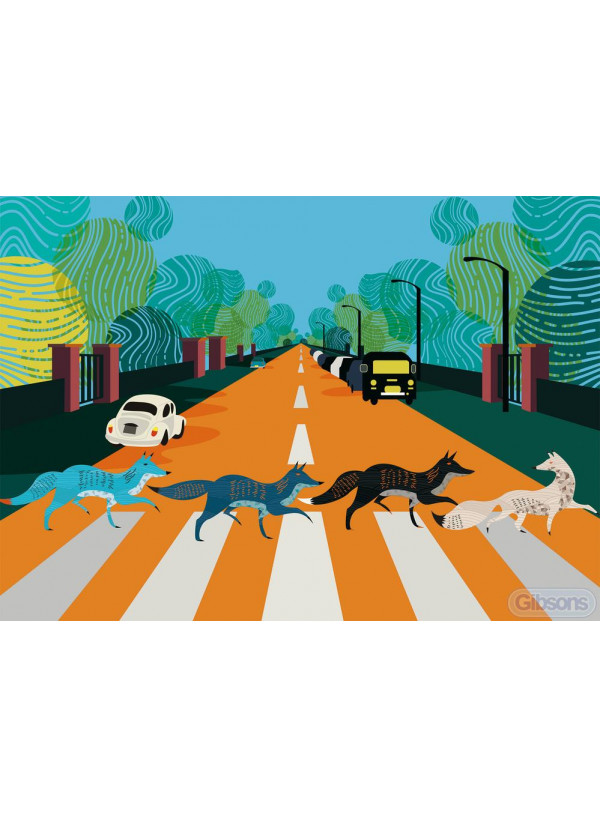 Gibson Abbey Road Foxes 500 Piece Jigsaw Puzzle Gibson Abbey Road Foxes 500 Piece Jigsaw Puzzle