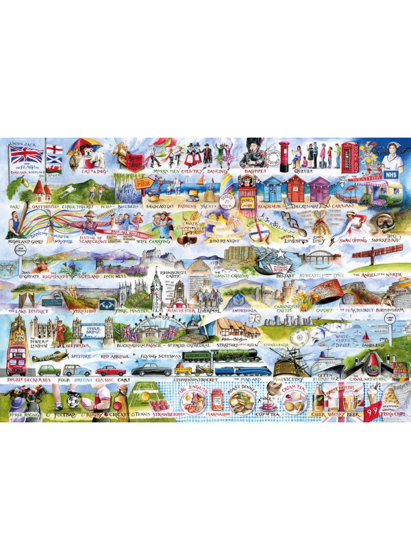 Gibsons Cream Teas & Queuing 2000 Piece Jigsaw Puzzle