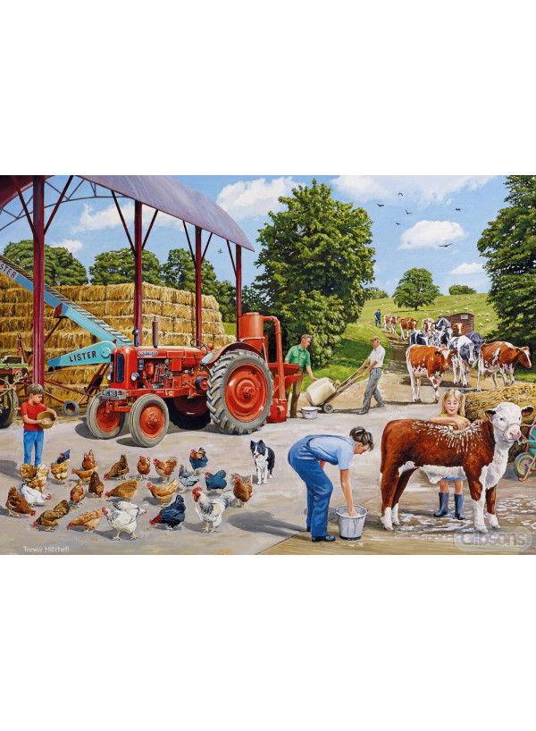 Gibson A Busy Farmyard 500 Piece Jigsaw Puzzle Gibson A Busy Farmyard 500 Piece Jigsaw Puzzle