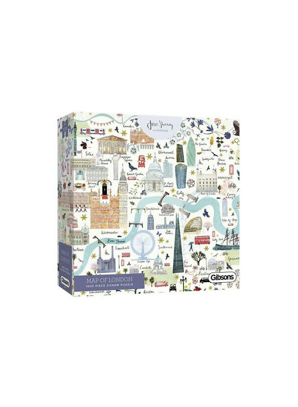 Gibsons Map Of London 1000 Piece Jigsaw Puzzle