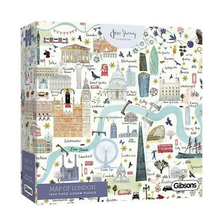 Gibsons Map Of London 1000 Piece Jigsaw Puzzle