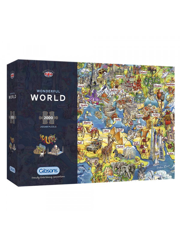 Gibsons Wonderful World 2000 Piece Jigsaw Puzzle