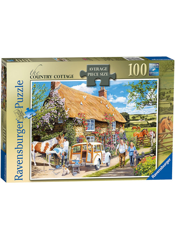 Ravensburger The Country Cottage 100 Piece Jigsaw Puzzle With Extra Large Pieces