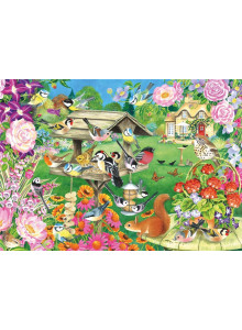 Falcon De Luxe-Summer Garden Birds 500 Piece Jigsaw Puzzle 11253