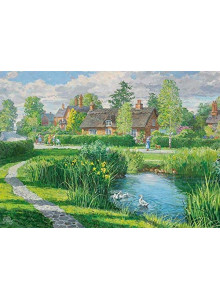 Jumbo 11289 Falcon De Luxe - Riverside Cottages 2 X 500 Piece Jigsaw Puzzles