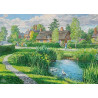 Jumbo 11289 Falcon De Luxe - Riverside Cottages 2 X 500 Piece Jigsaw Puzzles