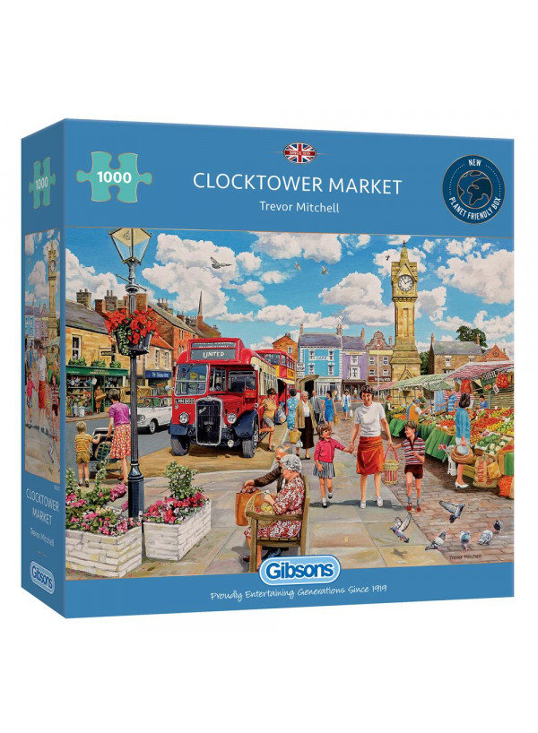 Gibsons Clocktower Market 1000 Piece Jigsaw Puzzle