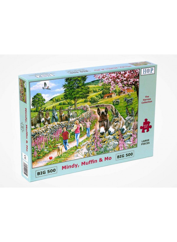 The House Of Puzzles - Big 500 Piece Jigsaw Puzzle - Mindy, Muffin & Mo