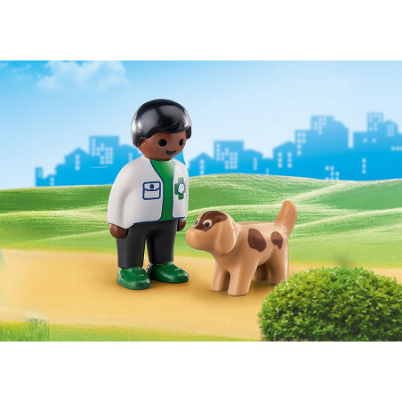 Playmobil 123 Vet And Dog 70407