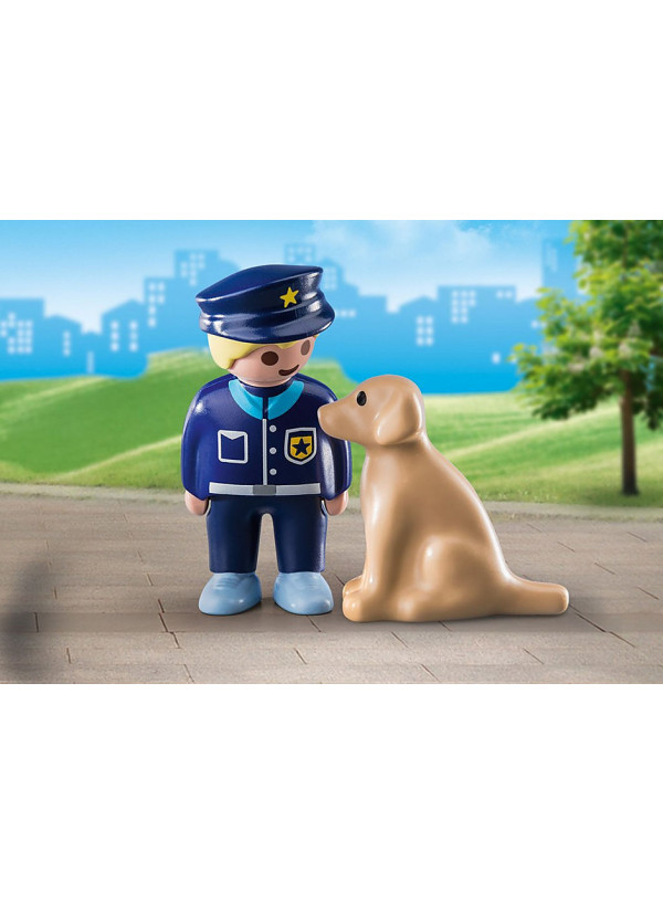 Playmobil 123 Police Officer With Dog 70408