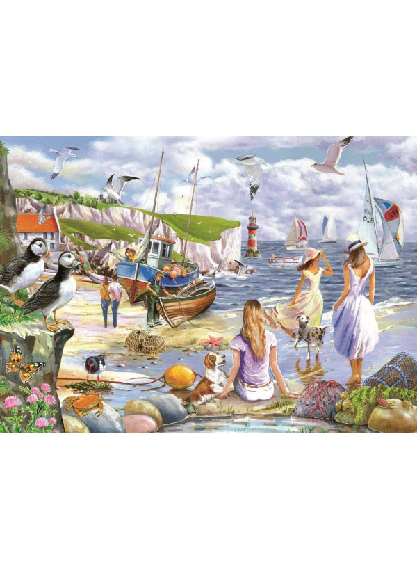 House Of Puzzles Sea Shore Breezes Big 500 Piece Jigsaw