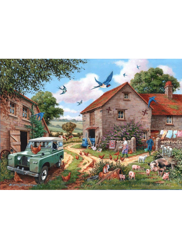 House Of Puzzles Big 500 Piece Jigsaw Puzzle - Farmers Wife