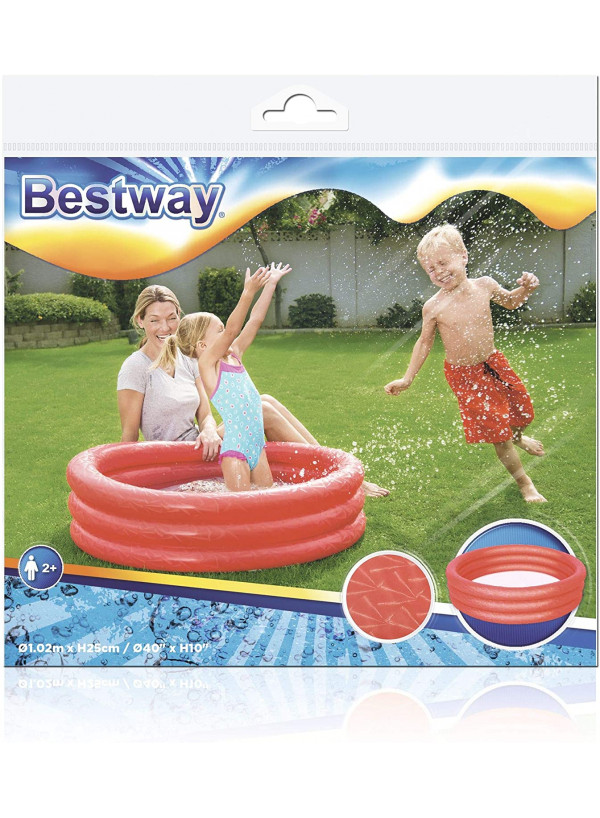 Bestway 3 Ring Inflatable Paddling Pool For Kid's - 40 X 10 Inches