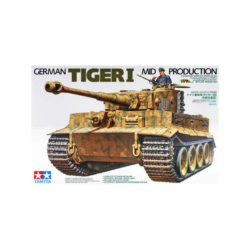 Tamiya 1/35 German Tiger I Tank Mid Production 35194 Tamiya 1/35 German Tiger I Tank Mid Production 35194