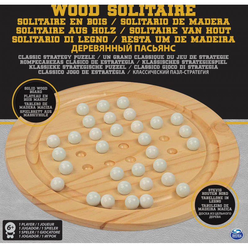 Wooden Solitaire Set