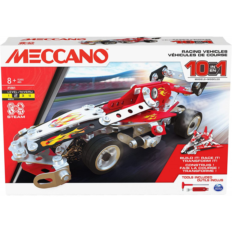 Meccano 10-In-1 Racing Vehicles