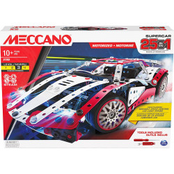 Meccano 25-In-1 Motorized Supercar (Red)