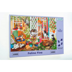 The House Of Puzzles - 1000 Piece Jigsaw Puzzle – Feline Fine