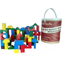 My Big Bucket Of Wooden Building Blocks