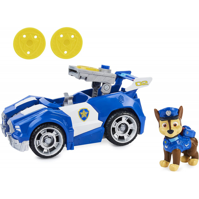 Paw Patrol Chase’s Deluxe Movie Transforming Car With Action Figure