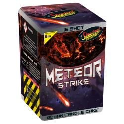 Standard Fireworks Meteor Strike – 16 Shot Roman Candle Cake