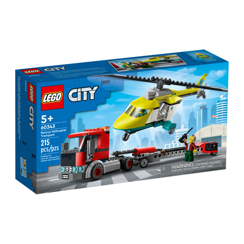 Lego City Rescue Helicopter Transport 60343 Lego City Rescue Helicopter Transport 60343