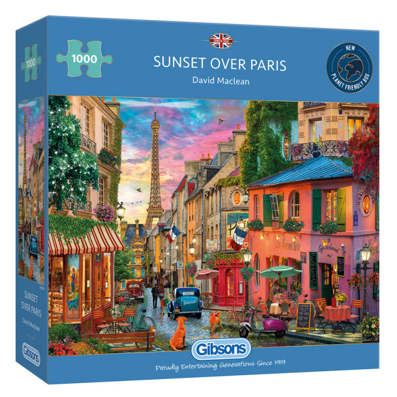 Gibsons Sunset Over Paris 1000 Piece Jigsaw Puzzle