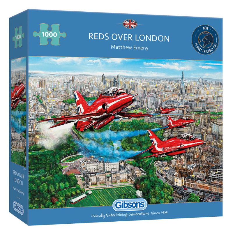 Gibson Reds Over London 1000 Piece Jigsaw Puzzle Gibson Reds Over London 1000 Piece Jigsaw Puzzle