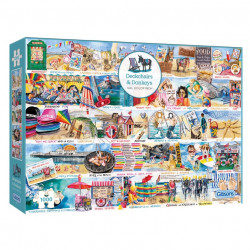 Gibson Deckchairs And Donkeys 1000 Piece Jigsaw Puzzle