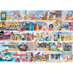 Gibson Deckchairs And Donkeys 1000 Piece Jigsaw Puzzle