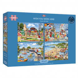 Gibsons Wish You Were Here 4 X 500 Pcs Jigsaw Puzzle