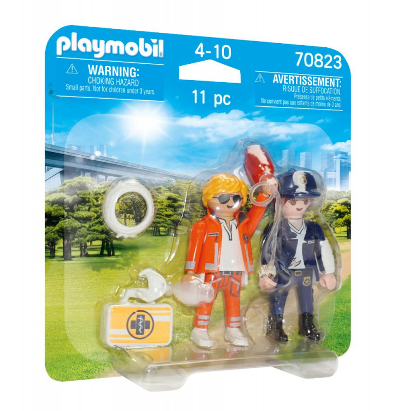 Playmobil Duopack Doctor And Police Office 70823