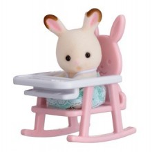 Sylvanian Families Baby Carry Case Rabbit In Baby Chair