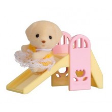 Sylvanian Families Baby Carry Case Dog On Slide