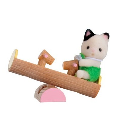 Sylvanian Families Baby Carry Case Cat On See-Saw