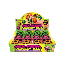 Hex Mesh 80mm Squeeze Squishy Ball ( Assorted Colours )