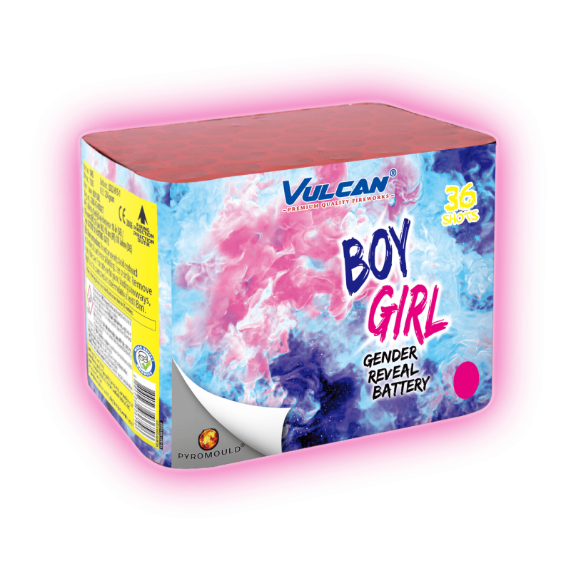 Vulcan Fireworks Gender Reveal Battery - Blue