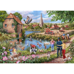 House Of Puzzles 1000 Piece Jigsaw Puzzle - Doggy Paddle