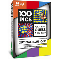 100 Pics Brain Teaser Optical Illusions - Family Flash Card Game
